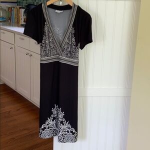 A Pea in the Pod Plunge Neck Maternity Dress Women's Size S